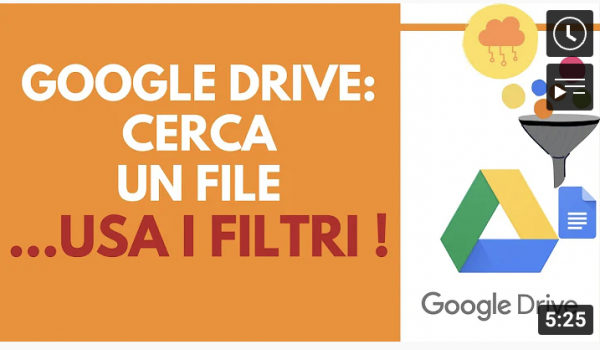 filtri per ricerca in google drive