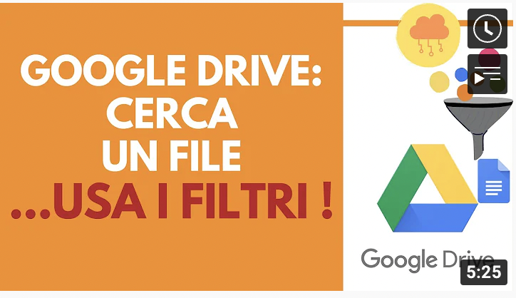 filtri per ricerca in google drive