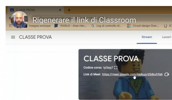 rigenerare il link di classroom